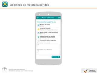 Acciones de mejora sugeridas 
 