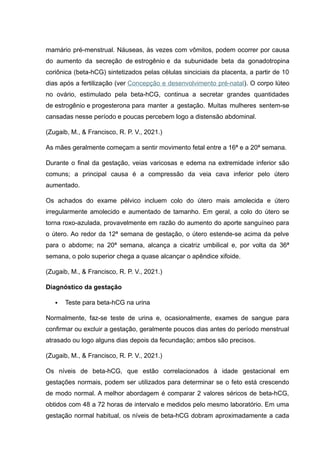 ALTERAÇÕES FISIOLÓGICAS DA GESTAÇÃO E DIAGNÓSTICO DE GRAVIDEZ | DOCX