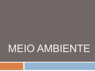 MEIO AMBIENTE
 