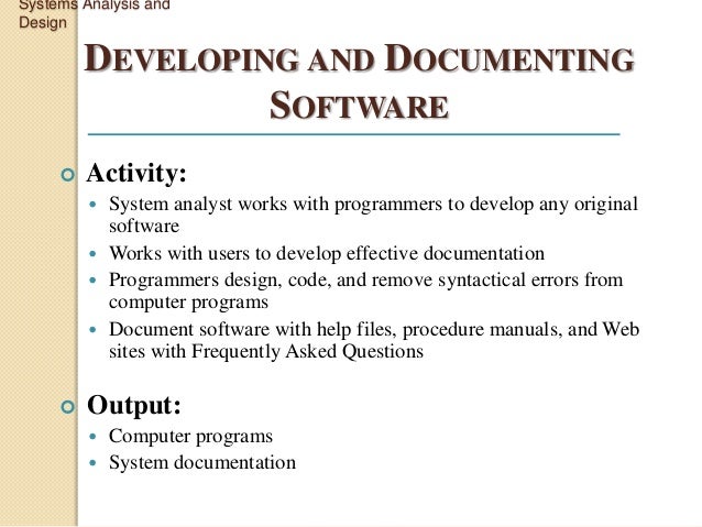 Writing system analysis report