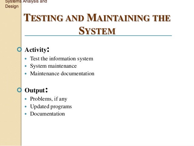 Define System Analysis And Design Sad Define System Analysis And Design Sad
