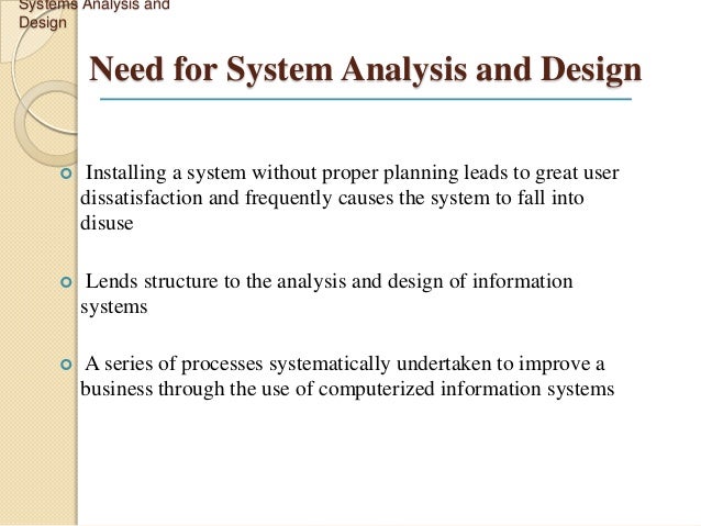 assignment for system analysis and design