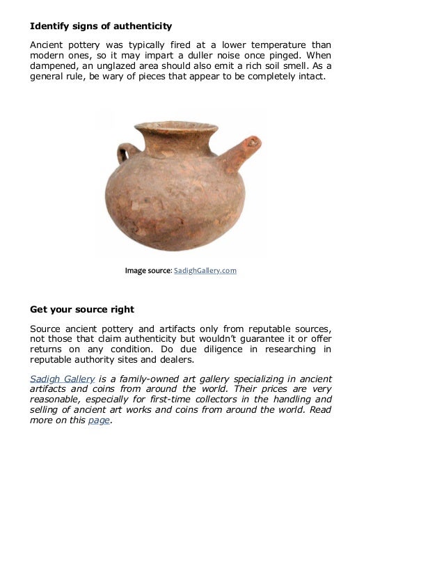 How to identify fake ancient pottery