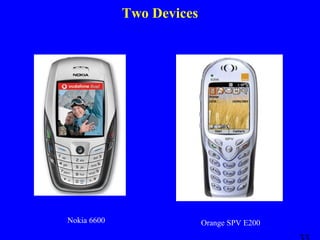 Two Devices

Nokia 6600

Orange SPV E200

 