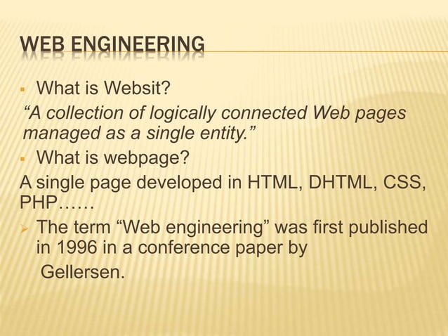 Introduction to WEB engineering TERMINOLOGIES | PPTX