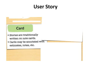 User Story
 