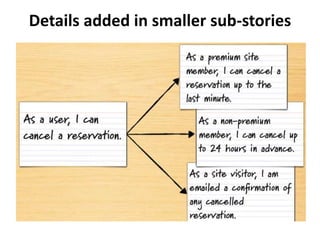 Details added in smaller sub-stories
 