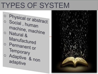 TYPES OF SYSTEM
 