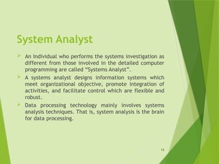 System Analysis Design with system and software | PPTX