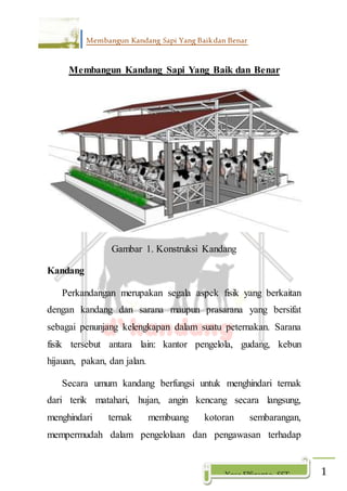 Saduran membangun kandang sapi yang baik dan benar | PDF