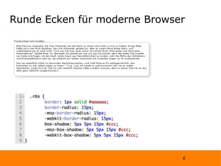 Runde Ecken für moderne Browser 