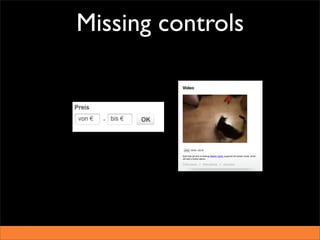 Missing controls
 