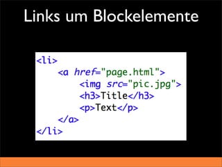 Links um Blockelemente
 