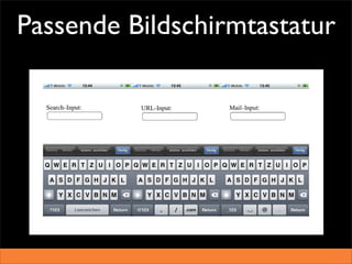 Passende Bildschirmtastatur
 