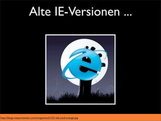 Alte IE-Versionen ...




http://blogs.sitepointstatic.com/images/tech/121-ie6-mod-orange.jpg
 