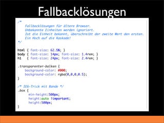 Fallbacklösungen
 