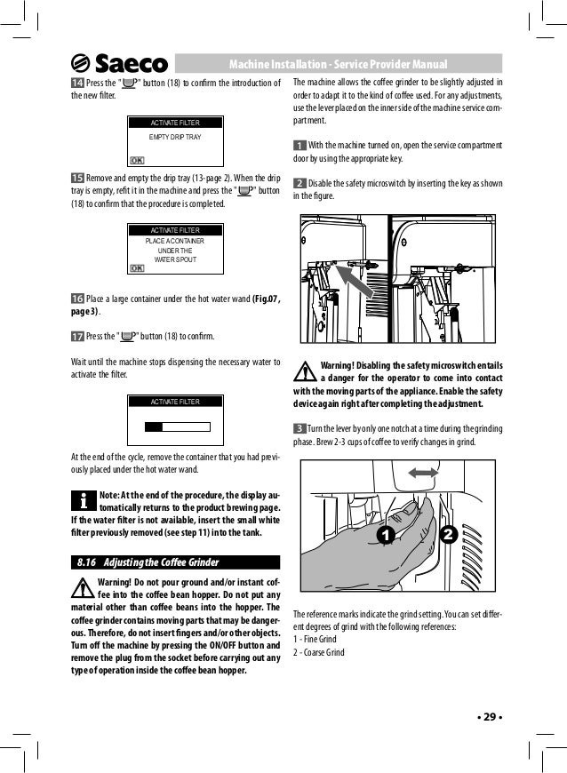 Saeco aulika user manual