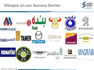 www.saed.sa
Glimpse on our Success Stories
 