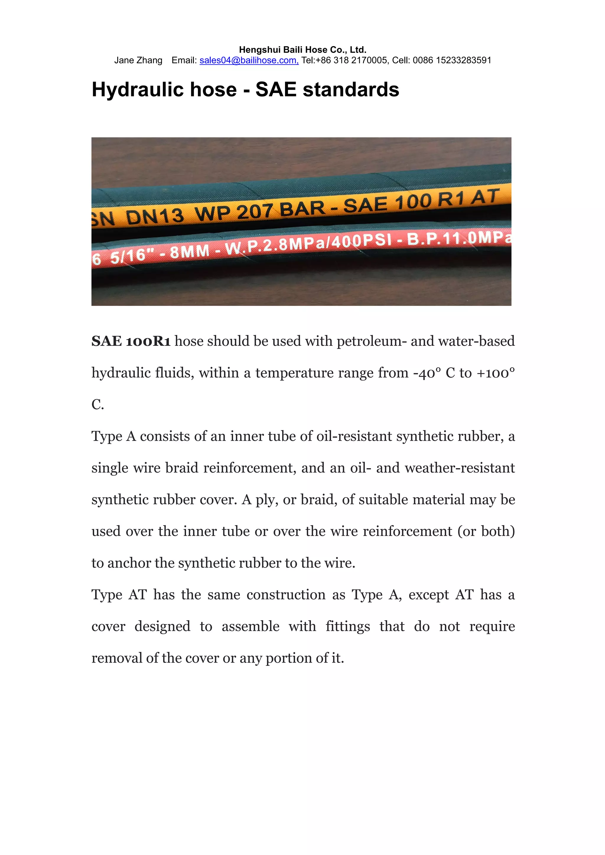 Sae hydraulic hose PDF