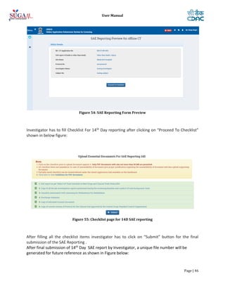 SAE User Manual CDSCO ONLINE AND OFFLINE | PDF