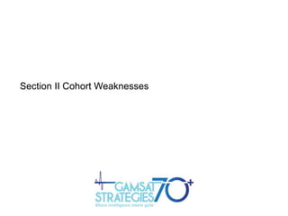 Section II Cohort Weaknesses

 