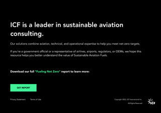 Sustainable aviation fuels: A new route to net zero for the aviation ...