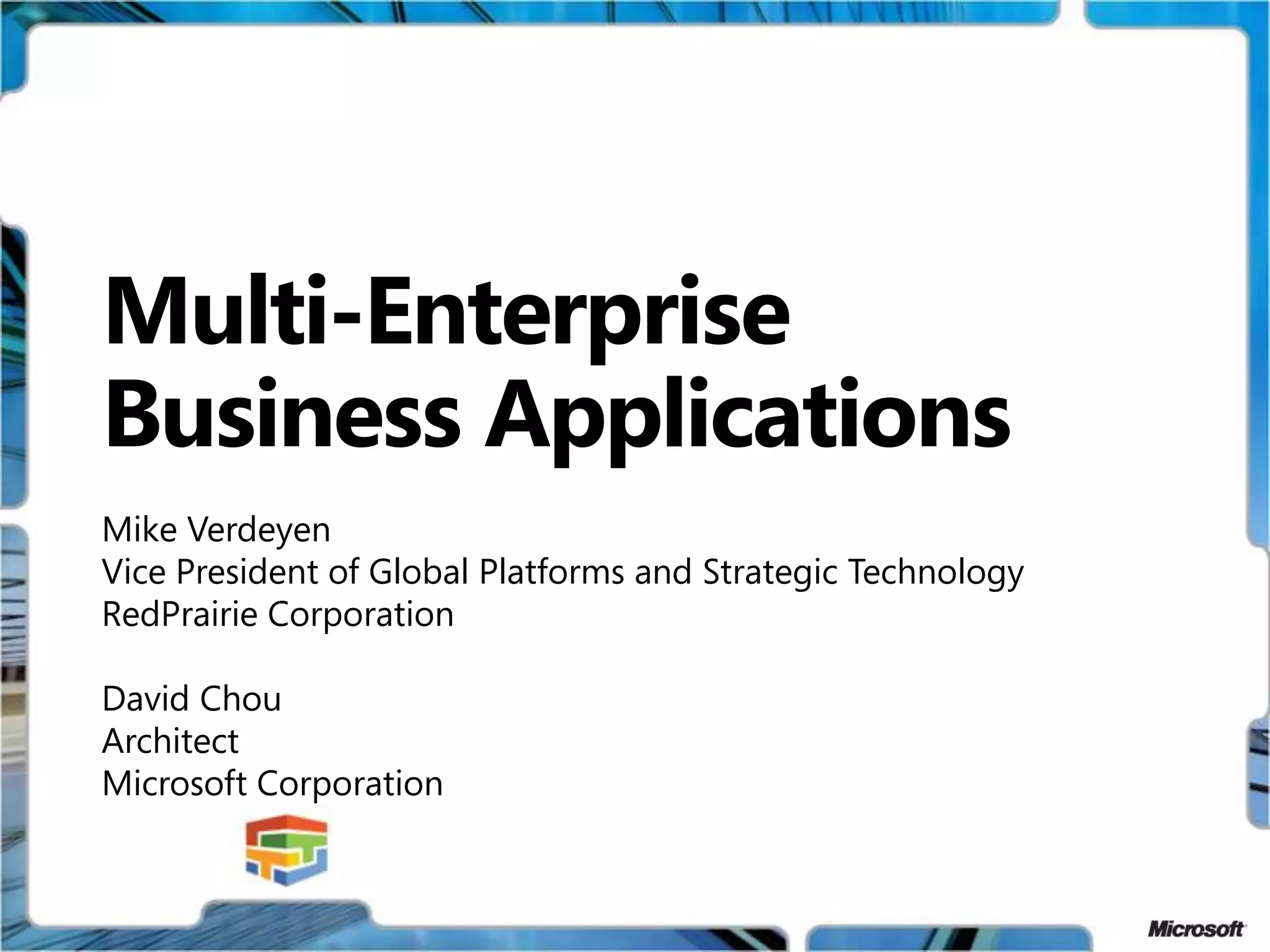 Multi-Enterprise Business Applications