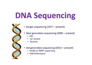 Sequcing DNA sequencing in molecular biology and ge | PDF