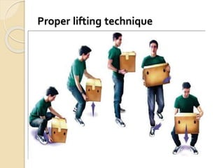 Proper lifting technique
 