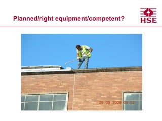 Planned/right equipment/competent?
 