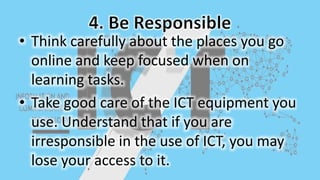 Safe and Responsible Use of ICT | PPTX