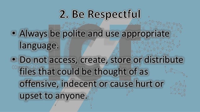 Safe and Responsible Use of ICT