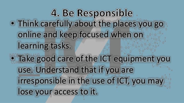 Safe and Responsible Use of ICT