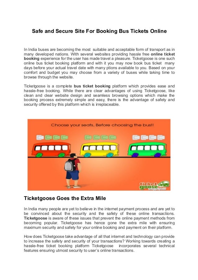 safe and secure site for booking bus tickets online