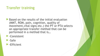 Training Module For Patient Transfer Safe aptient handling and transfer final 28 | PPT