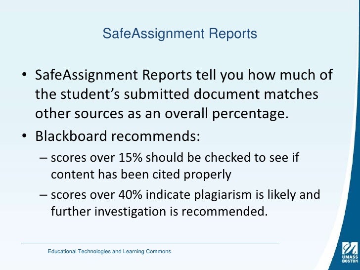 How to read a safeassign report