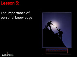 Lesson 5:The importance of personal knowledge