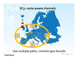 SC3: route-aware channels
WP1 — 2018-09 » 15
Use multiple paths, monitor geo-bounds
 