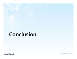 Conclusion
WP1 — 2018-09 » 29
 