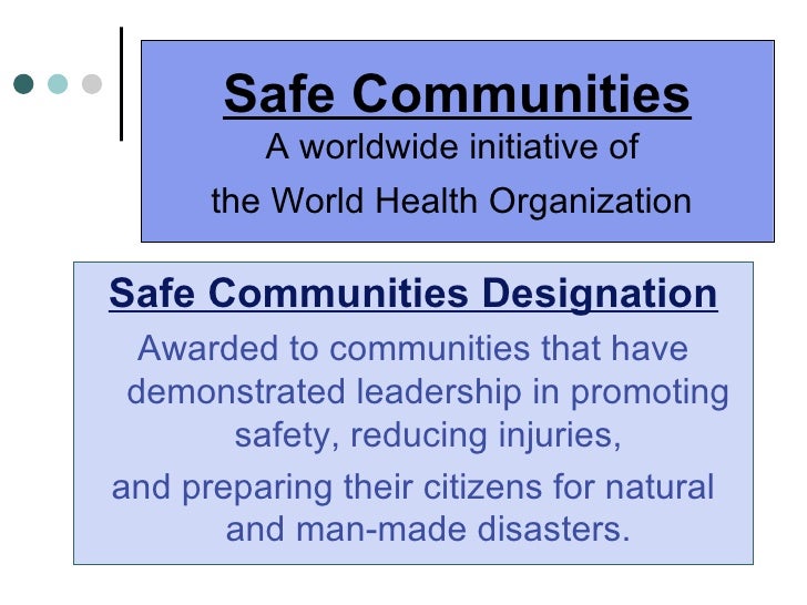 Safe communities