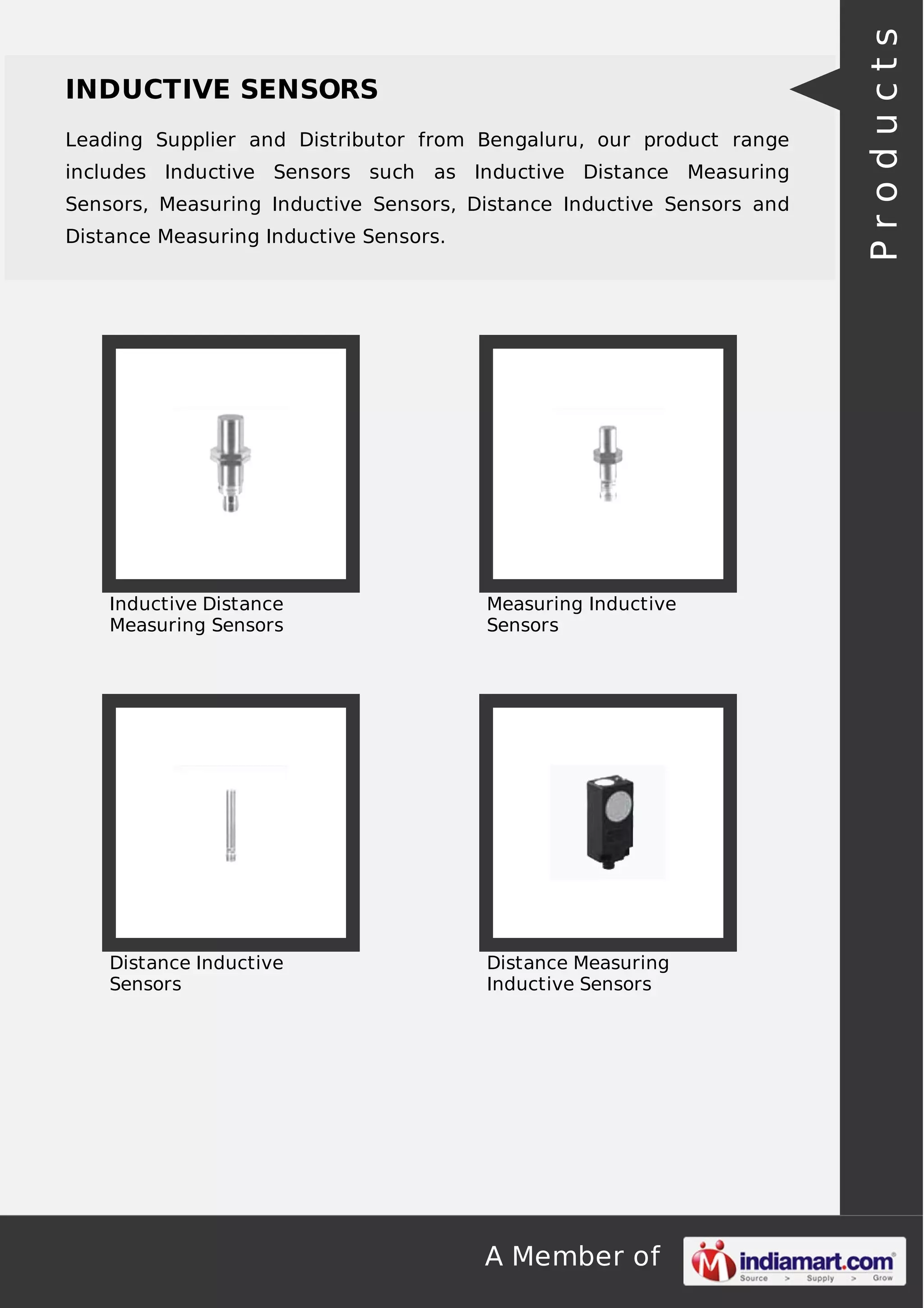 Leading Supplier and Distributor from Bengaluru, our product range
includes Inductive Sensors such as Inductive Distance Measuring
Sensors, Measuring Inductive Sensors, Distance Inductive Sensors and
Distance Measuring Inductive Sensors.

Inductive Distance
Measuring Sensors

Measuring Inductive
Sensors

Distance Inductive
Sensors

Distance Measuring
Inductive Sensors

A Member of

Products

INDUCTIVE SENSORS

 