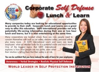 SAFE International Corporate Lunch & Learns