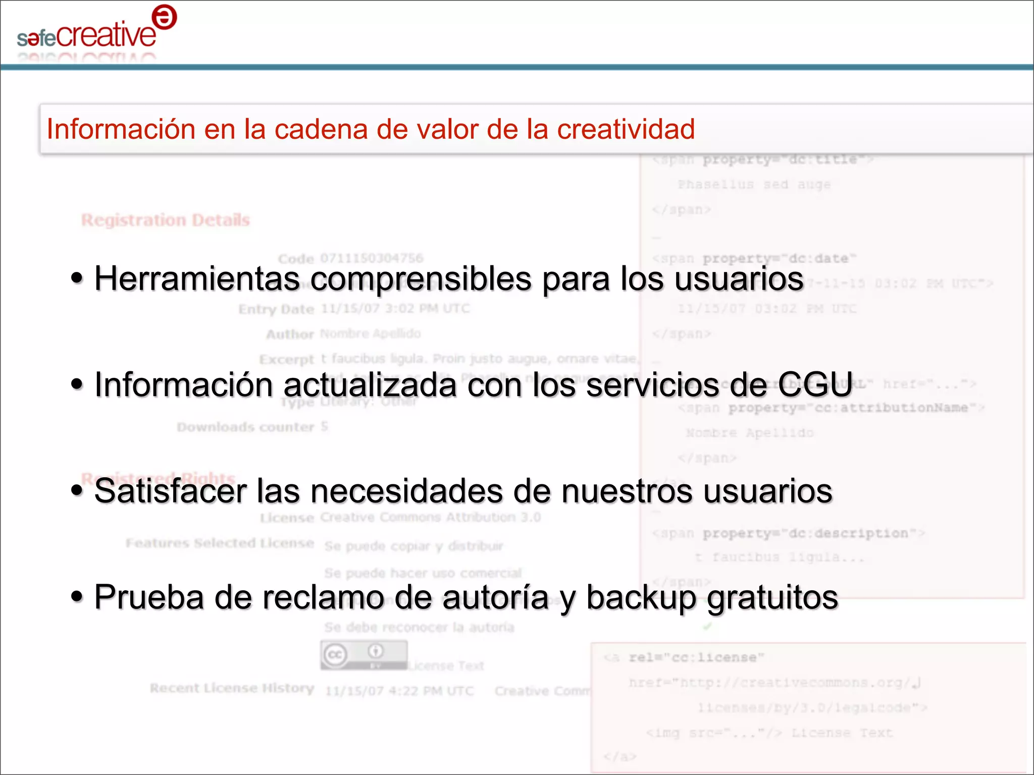 Safe Creative qué hacemos y cómo lo hacemos