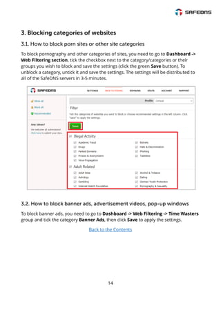 SafeDNS Content Filtering Service Guide | PDF