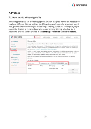 SafeDNS Content Filtering Service Guide | PDF