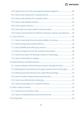 SafeDNS Content Filtering Service Guide | PDF