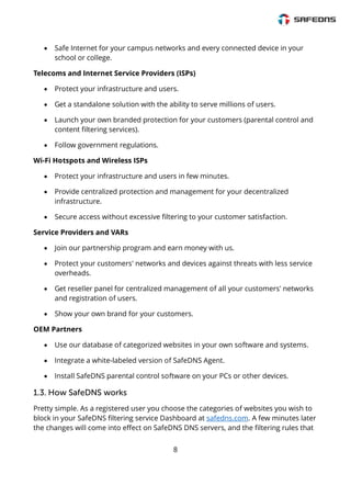 SafeDNS Content Filtering Service Guide | PDF