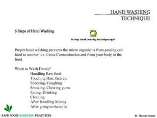 Safe food handling practices by M.Naveen Kumar | PPTX