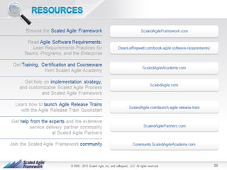 Introduction to Scaled Agile Framework SAFe | PDF
