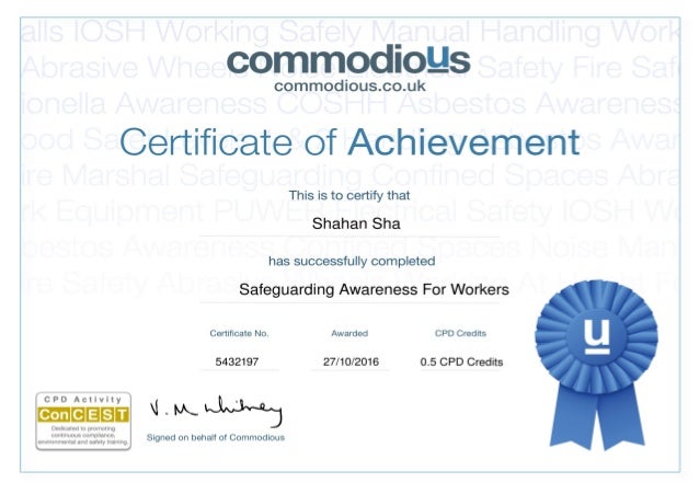 building service worker certificate bcit